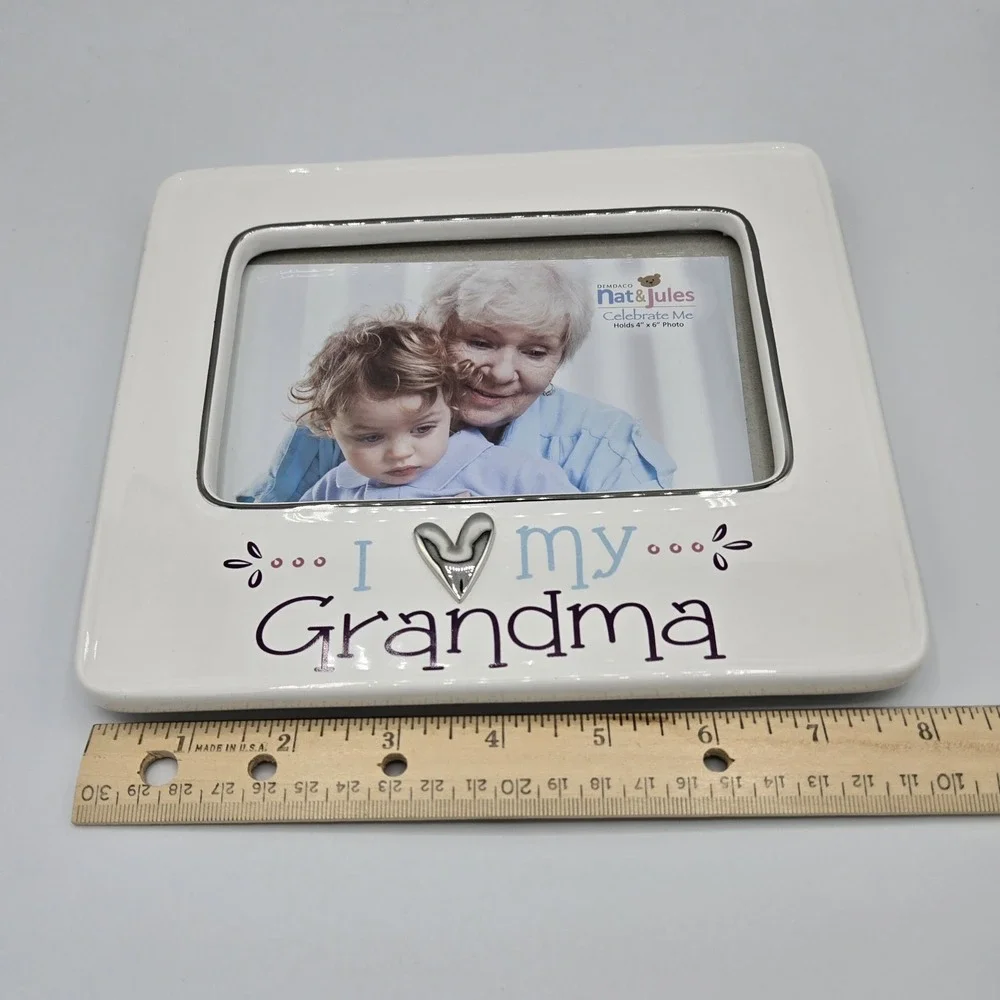 I Love My Grandma Ceramic Picture‎ Frame For 4x6 Pictures